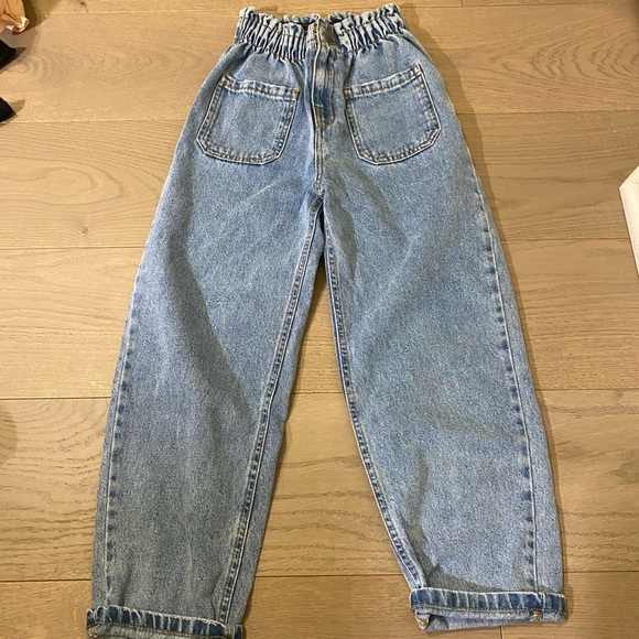 girls paperbag jeans